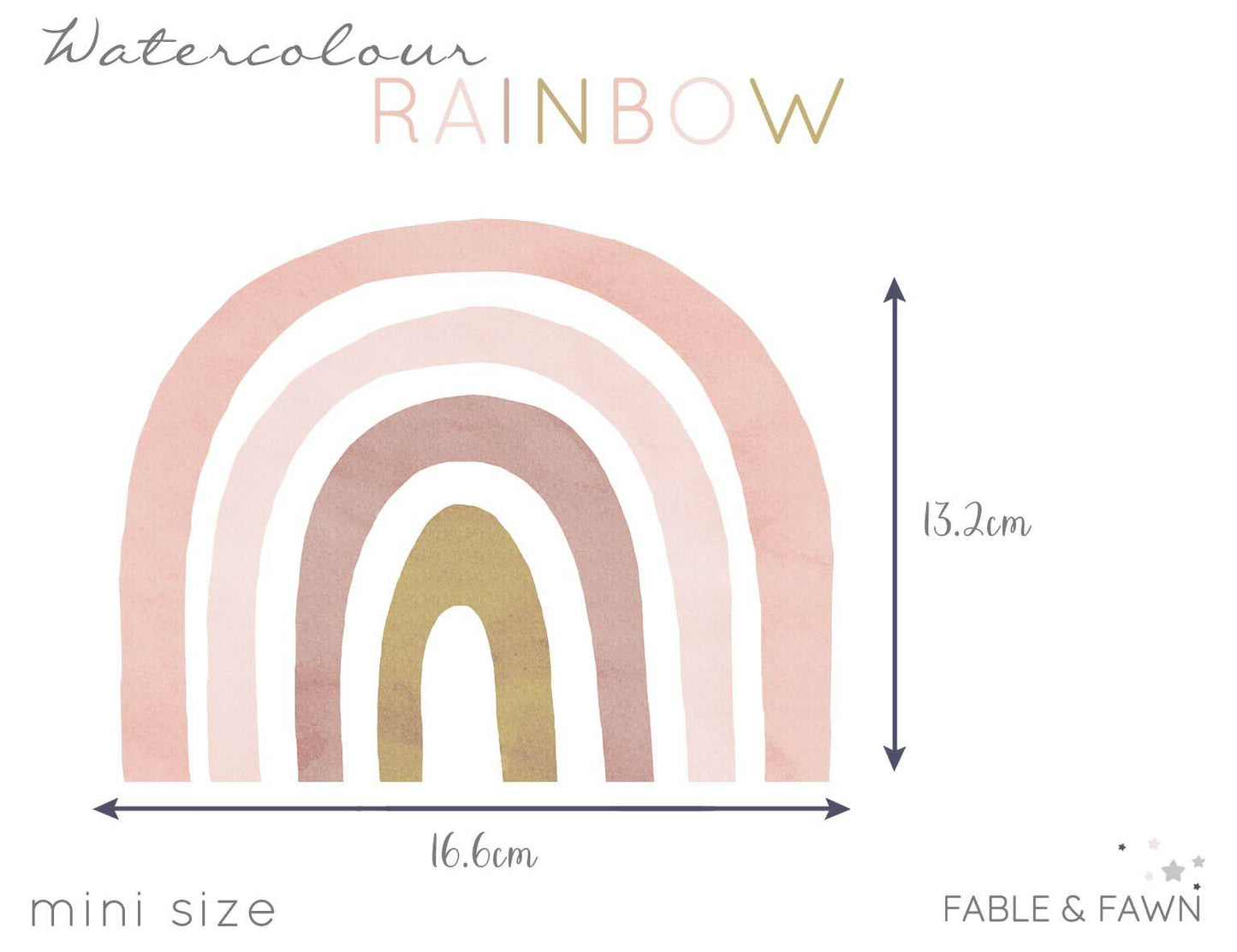 Rainbow Wall Decals (Pink) - Wall Decals - Fable and Fawn 