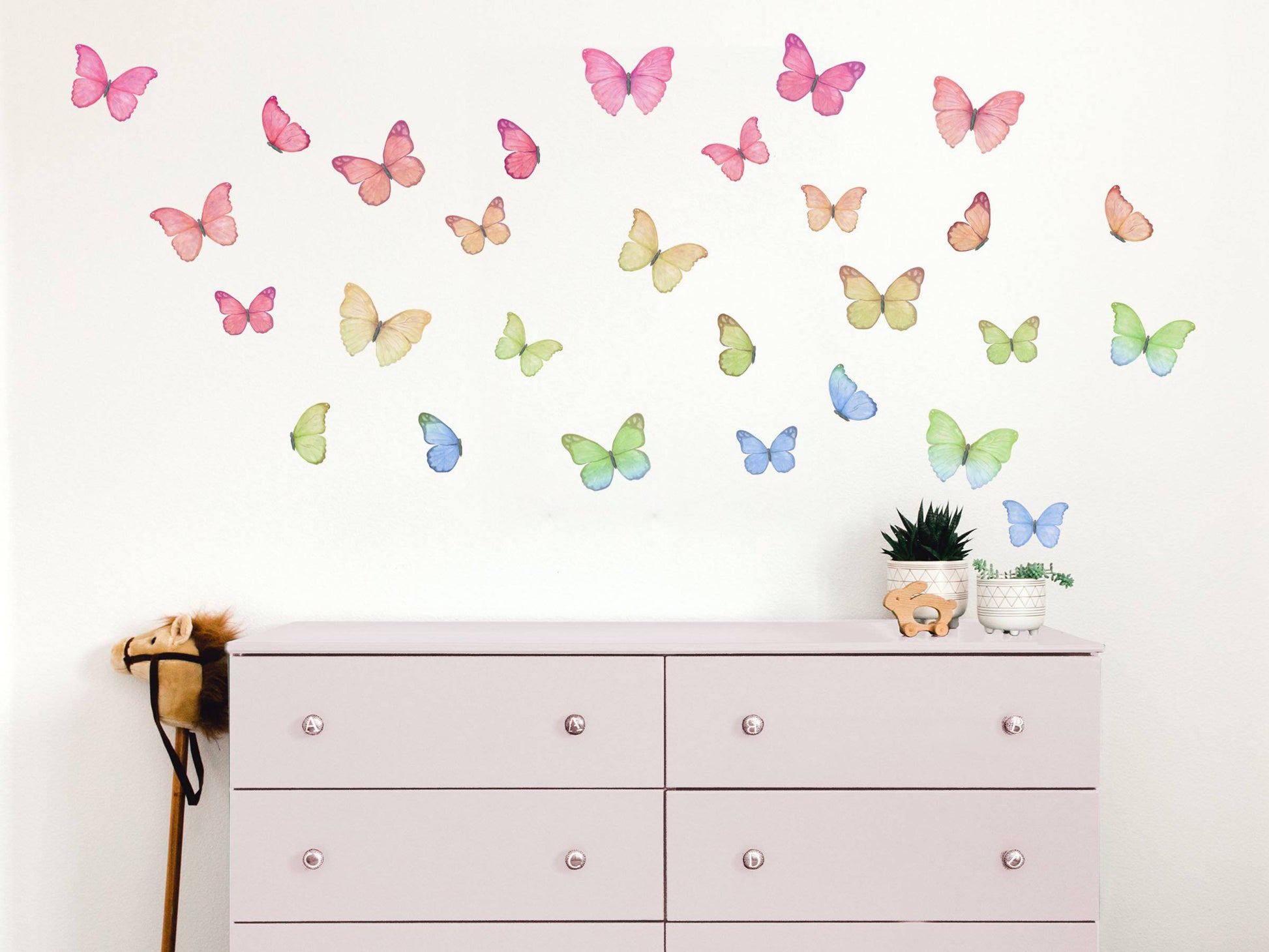 Butterfly Rainbow Wall Decals - Wall Decals - Fable and Fawn 
