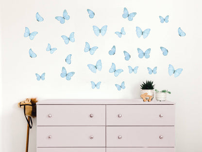 Butterfly Wall Stickers (Light Blue), Fable and Fawn 