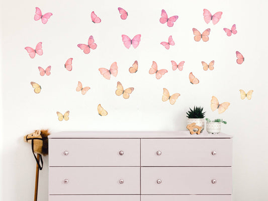 Butterfly Wall Decals (Sunset) - Wall Decals - Fable and Fawn
