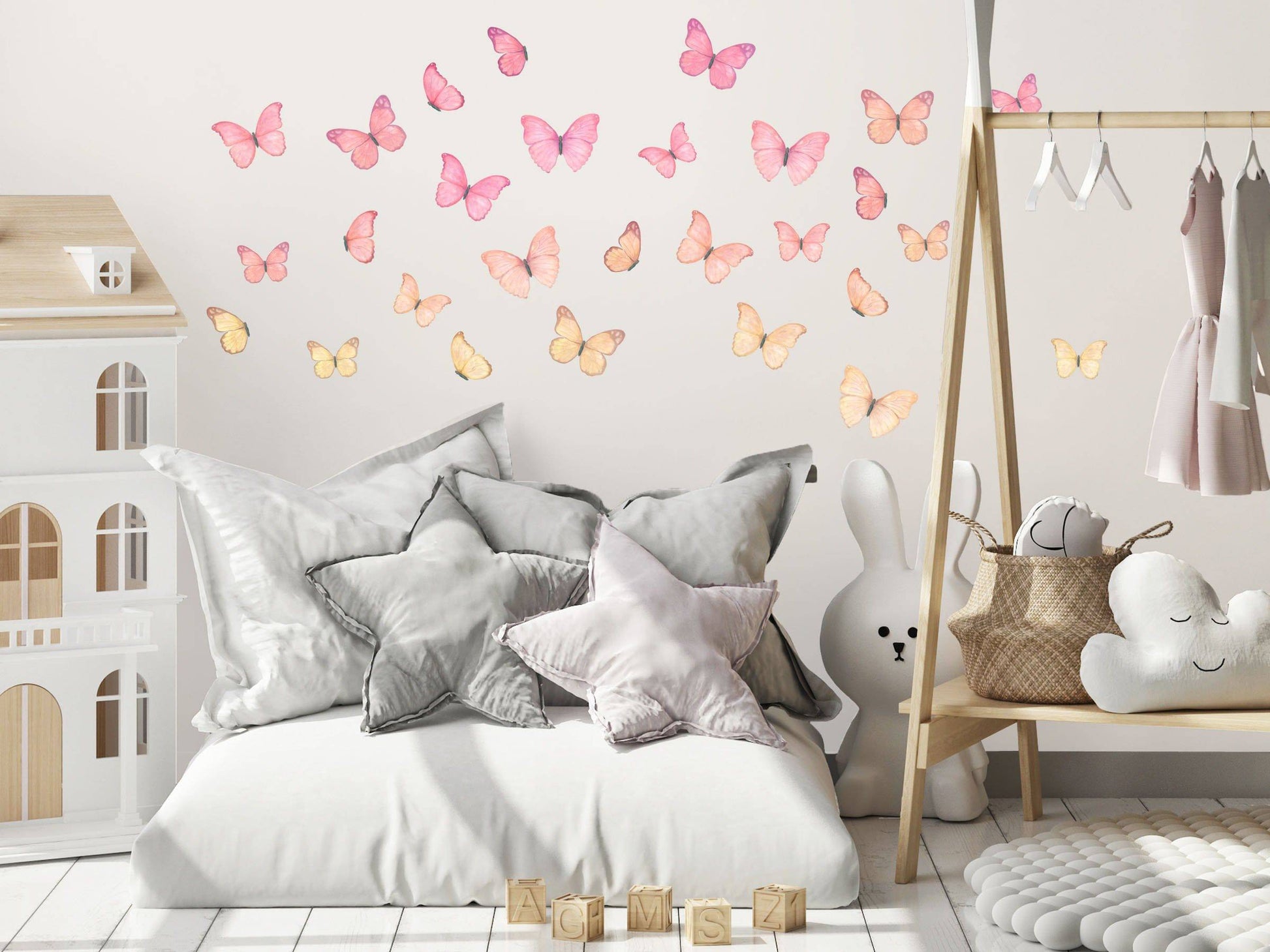 Butterfly Wall Decals (Sunset) - Wall Decals - Fable and Fawn 