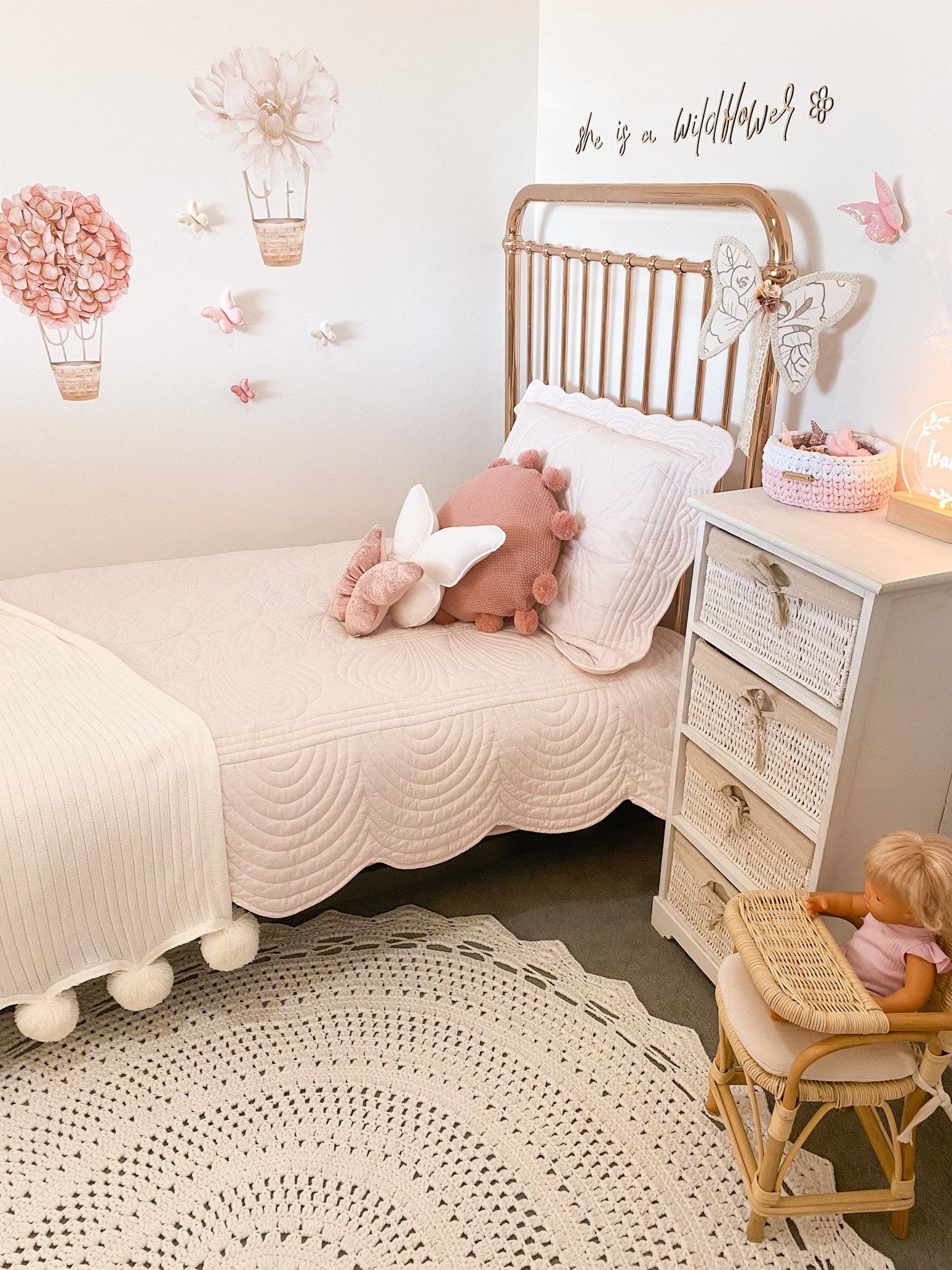 Floral Hot Air Balloons (Boho) - Wall Decals - Fable and Fawn