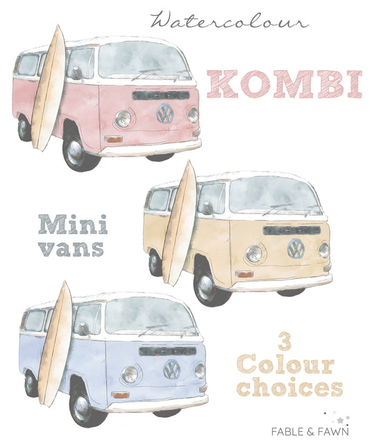 Mini Kombi Wall Decals - Wall Decals - Fable and Fawn 