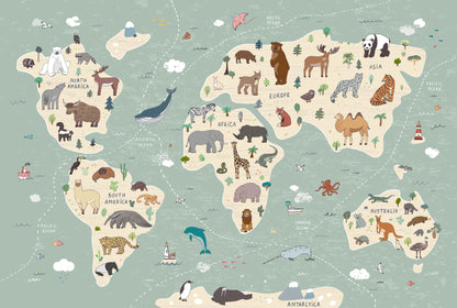 Map of the World Wall Decal - Wall Decals - Fable and Fawn 