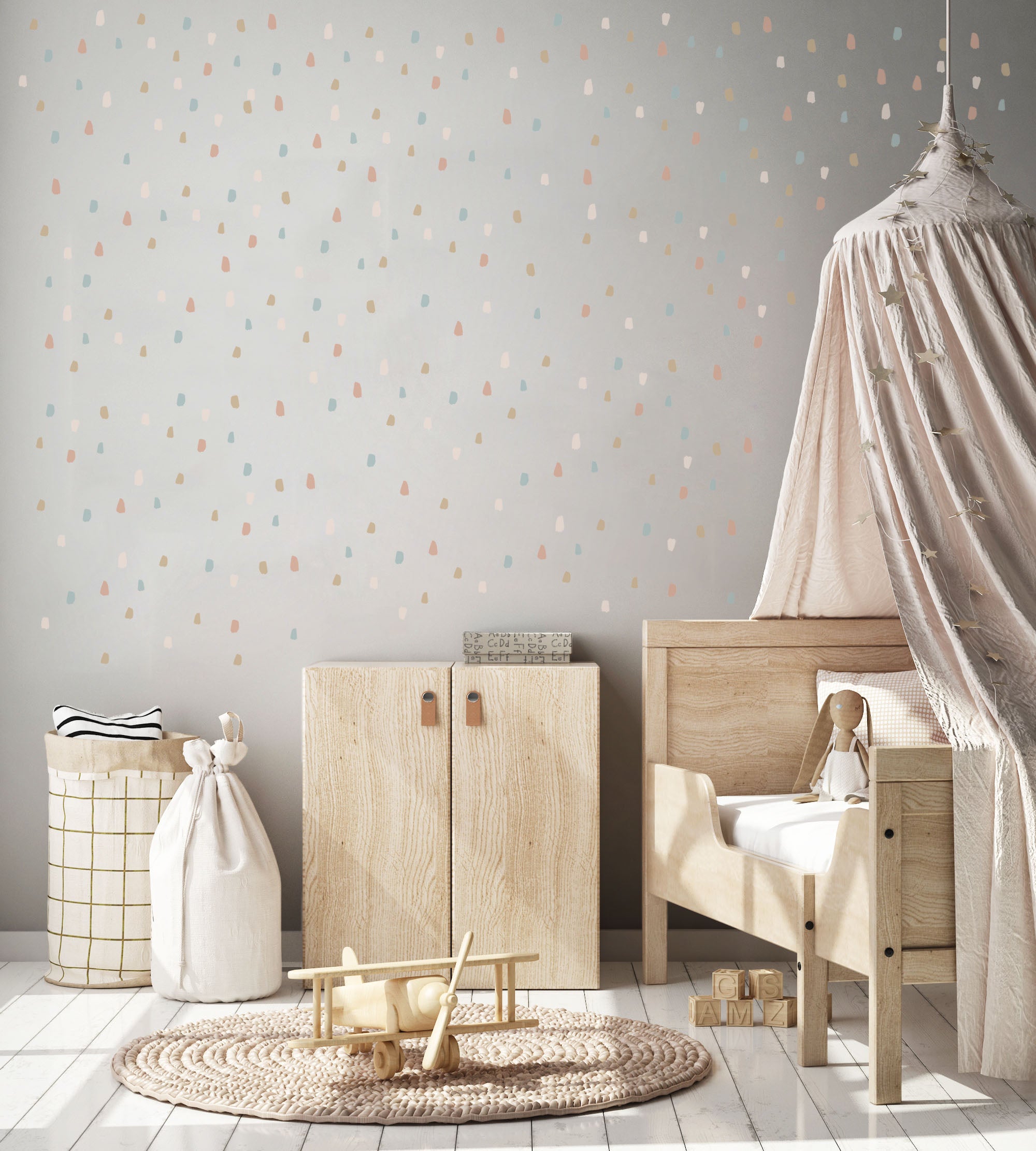 Confetti Wall Decals (Pink & Mustard) - Wall Decals - Fable and Fawn
