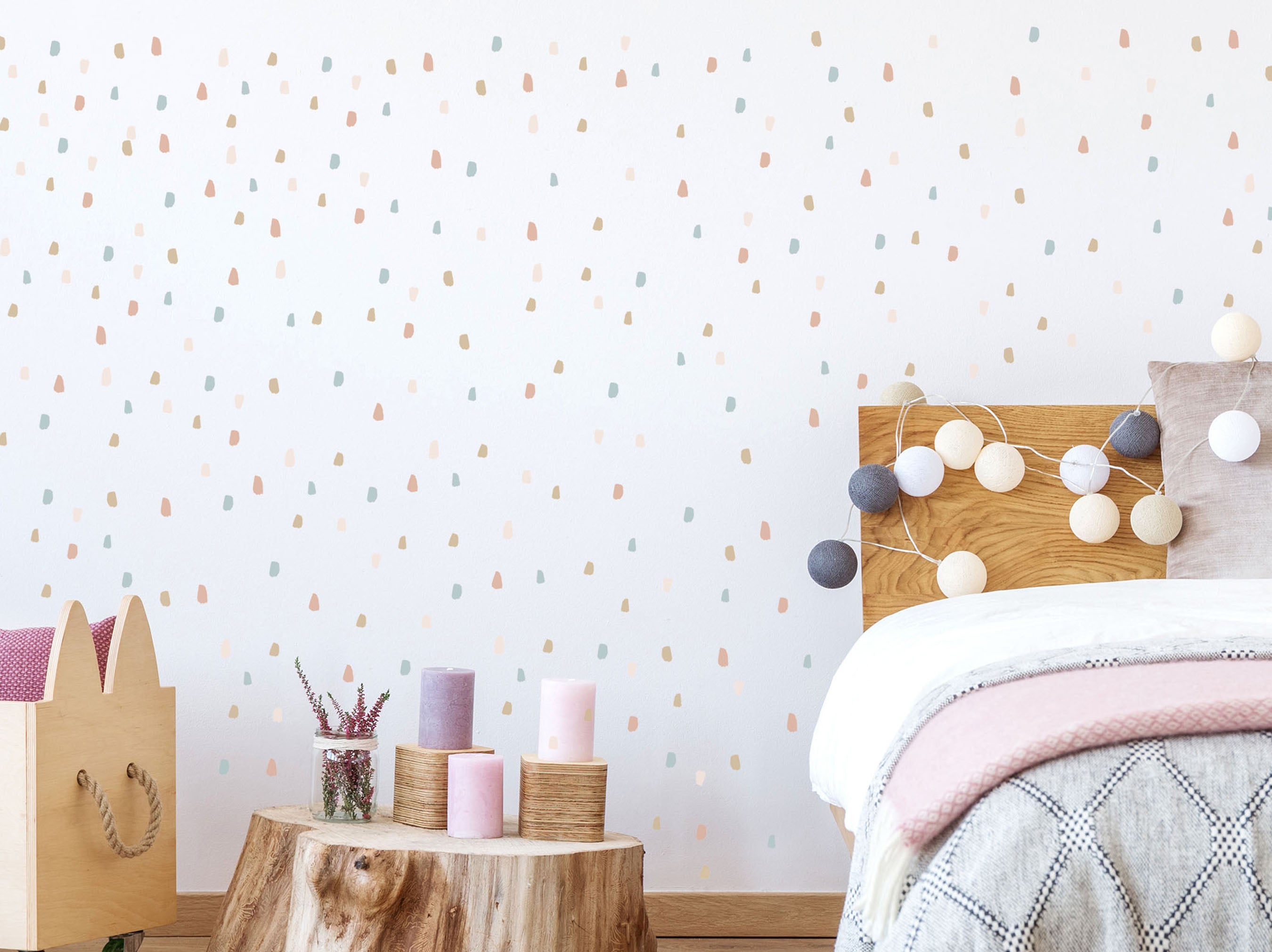 Confetti Wall Decals (Pink & Mustard) - Wall Decals - Fable and Fawn