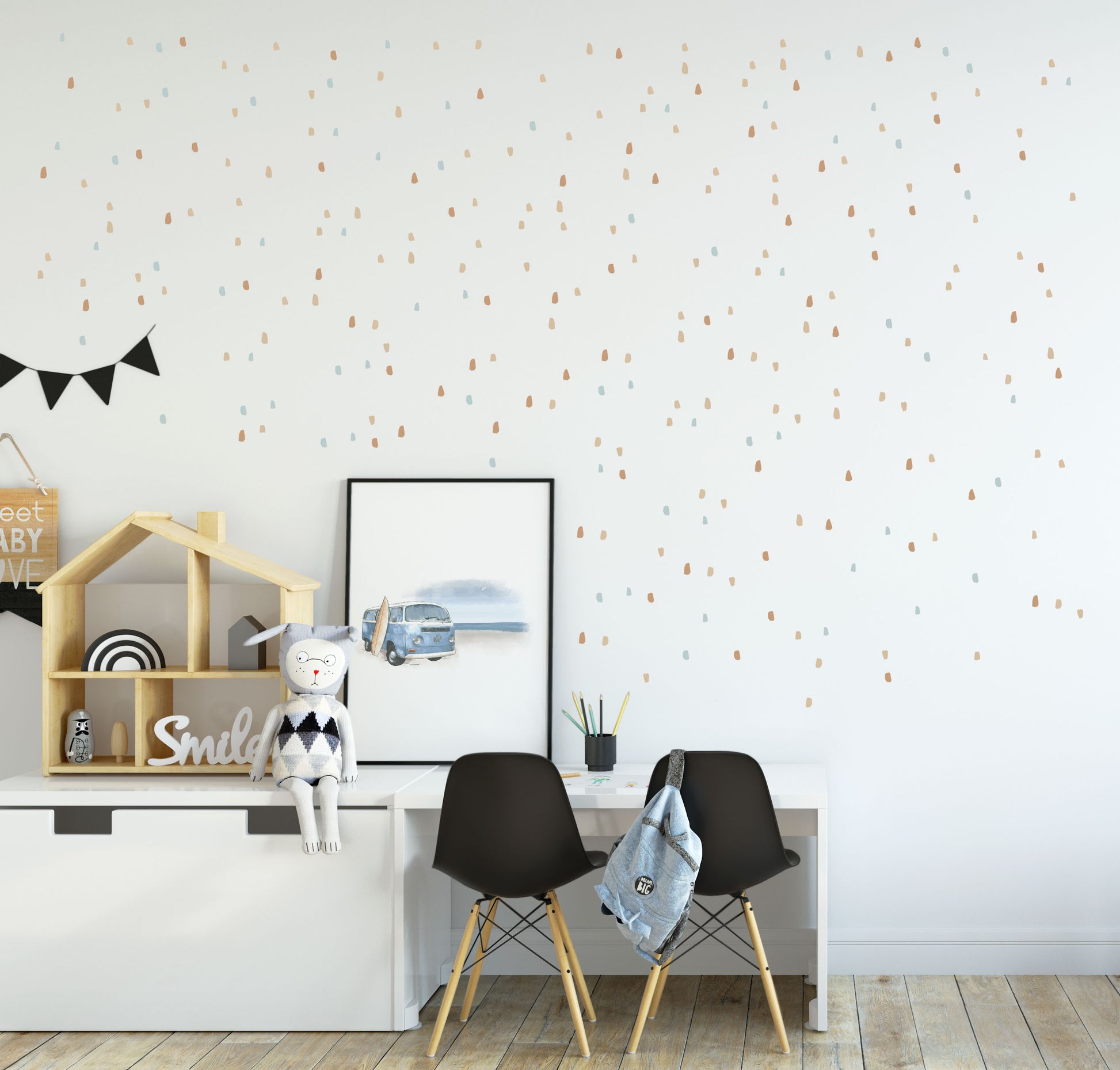 Confetti Wall Decals (Blue & Clay) - Wall Decals - Fable and Fawn 