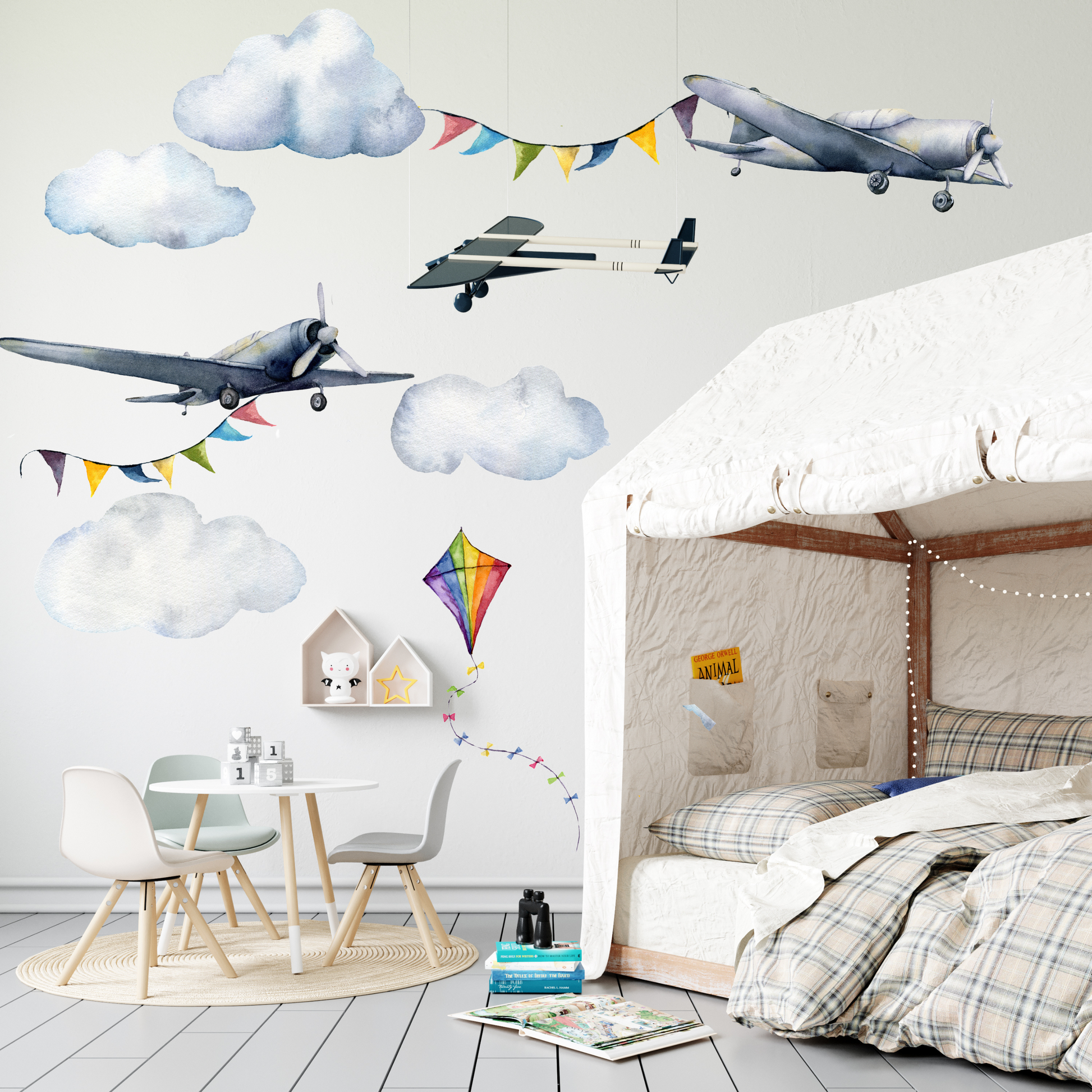Airplane wall online decor nursery