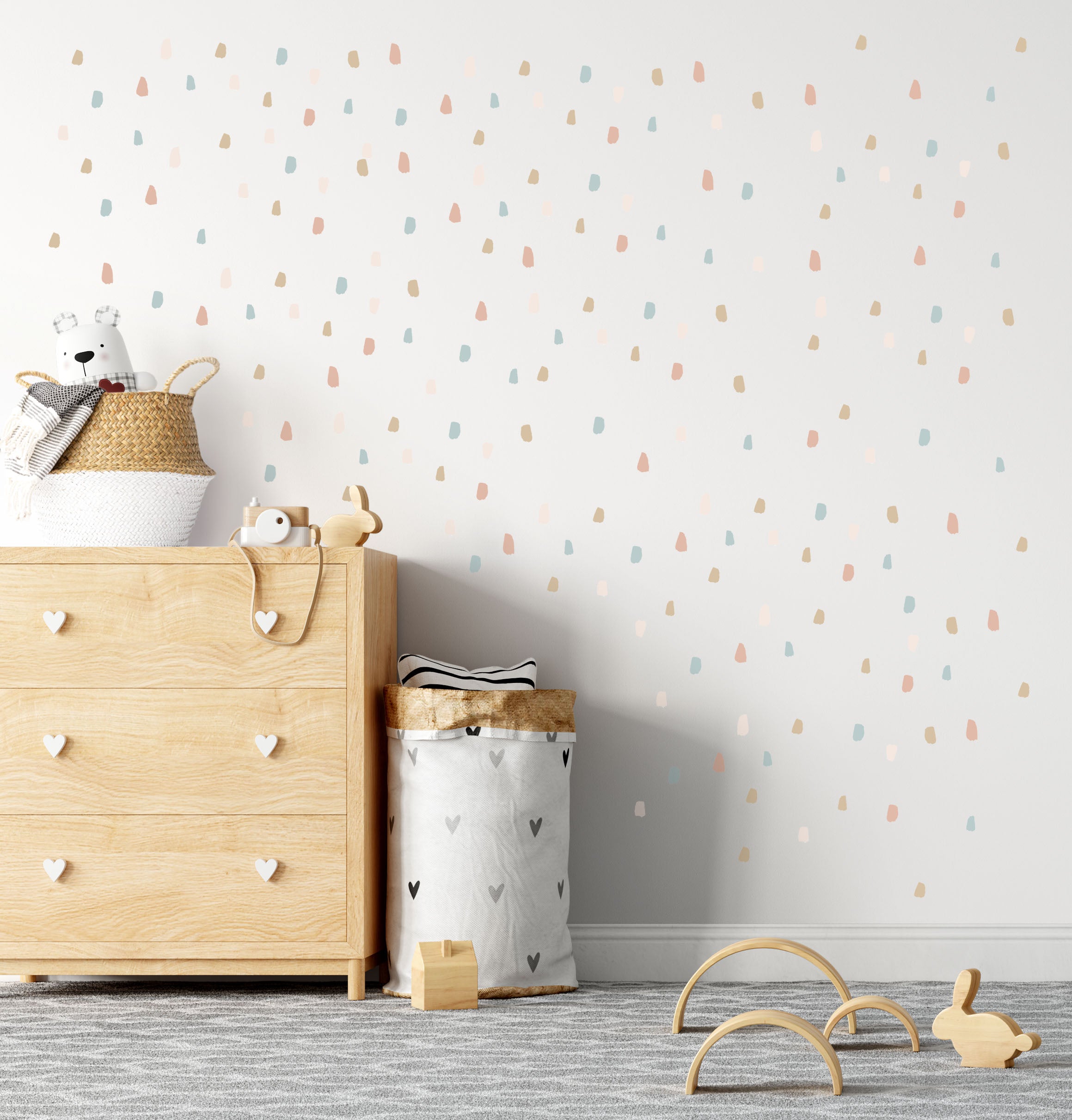 Confetti Wall Decals (Pink & Mustard) - Wall Decals - Fable and Fawn